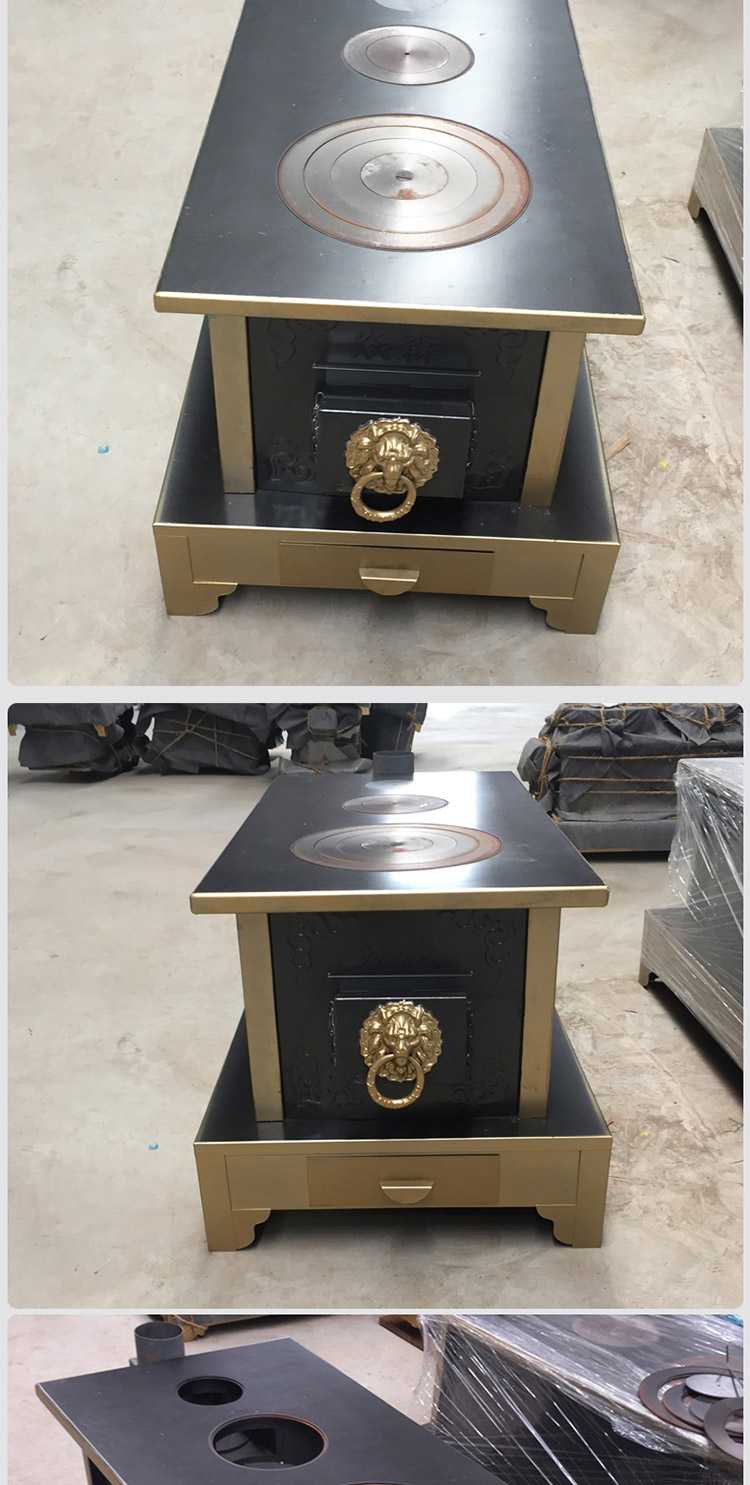 1.2米三鍋位帶烤箱中號藏爐 — 多功能家用取暖藏爐【爐具】焱森爐業